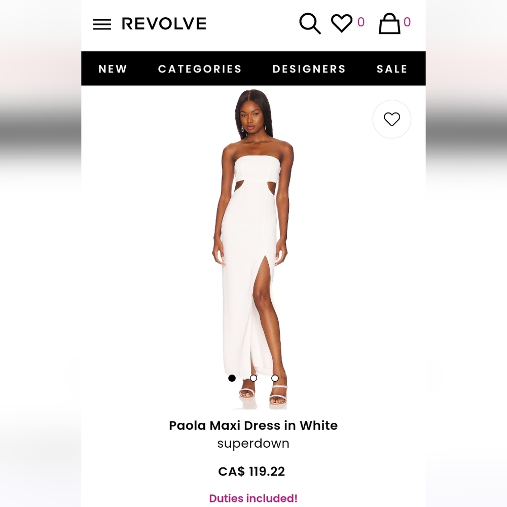 Superdown White cutout maxi dress